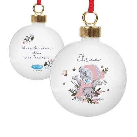 Personalised Me to You Bear Cosy Winter Christmas Bauble £12.99